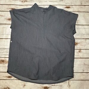 Figs Graphite Grey Rafaela Scrub Top